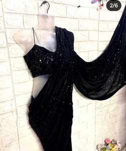 Stunning Black Sequin Lehenga Choli