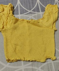 Yellow Crop Top