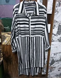 Chic Striped 🅰️Long Sleeve Tunic Top