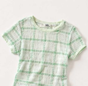 Chic Plaid Textured Top