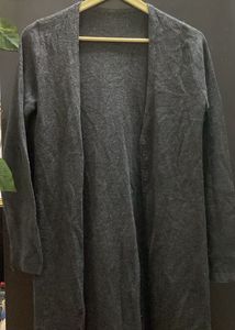 Longline Charcoal Grey Cardigan