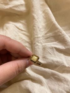 Vintage Square Gemstone Ring