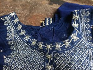 Stylish Blue Cotton Kurta Set with Dupatta