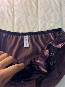 Elegant Purple Lace Briefs