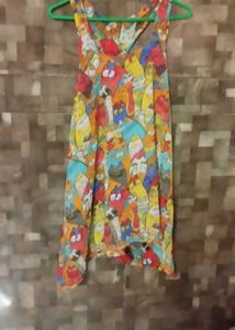 Cute Cat Print Summer Dress