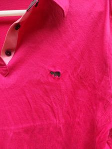 Vintage PATLong Sleeve Pink Polo Shirt
