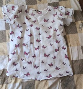 Charming Butterfly Print Top