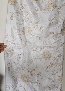 Embroidered Silk Palazzo Pants