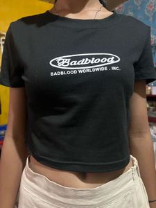 Black "Badblood" Crop Top