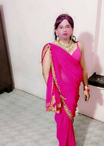 Vibrant Pink Embroidered Saree
