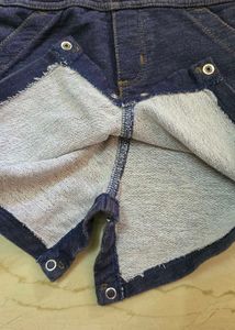 carter's cute Denim Bear dungaree romper