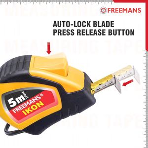 FREEMANS IKON 5m:19mm Steel Inchi Measuring Tape -