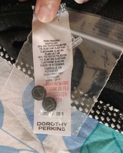 Dorothy Perkins Black And Ivory Spot Dress