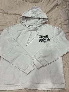 White Graphic Hoodie