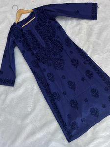 Elegant Blue Embroidered Kurta