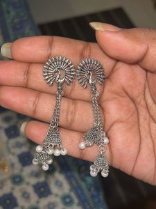 Elegant Peacock Jhumka Earrings