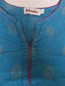 Blue Printed Kurta