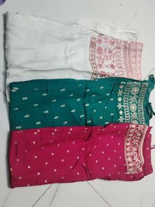 Embroidered Palazzos Set of 3 😍