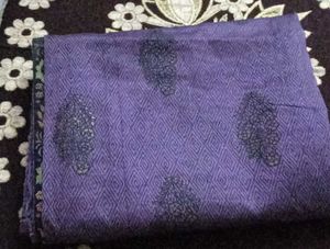Purple Floral Border Fabric
