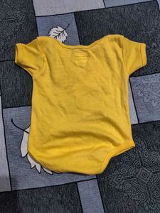 Cute Yellow Baby Bodysuit