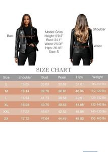 (NEVER WORN)Classic Black Faux Leather Biker Jacke