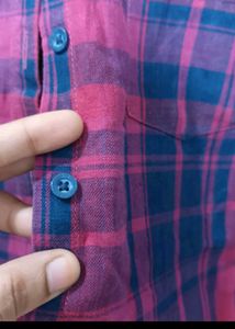 Women's Red &amp; Blue Plaid Button-Up Shirt