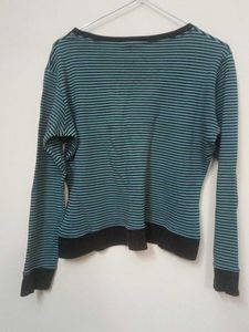 Striped Button-Up Cardigan