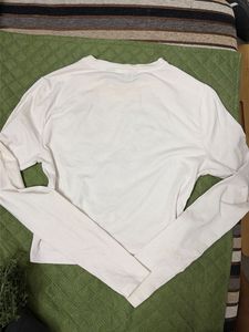 White Long Sleeve Graphic Top