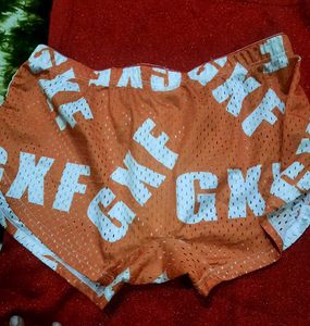 Orange Mesh Shorts