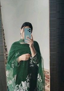 pakistani maria b Elegant Emerald Green Kurti Set