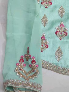 Elegant Mint Embroidered shrug