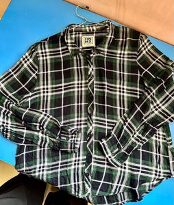 Green Black Check Shirt | Casual Plaid Shir