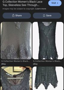 Sheer Black Lace Tunic Top