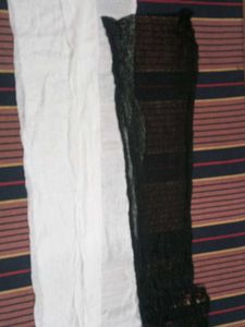 Elegant Black &amp; White Dupatta combo