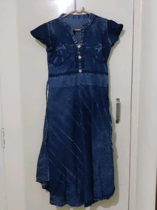 Blue Denim Effect Kurti