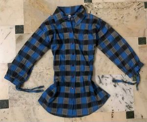 💙Y2k Plaid tunic top