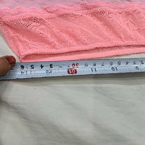 🪔 Cute Pink Lace Trim Briefs
