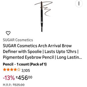 SUGAR eye brows pencil only 2 times used