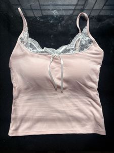 Cute Baby pink lace detail Top
