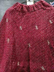 Maroon Embroidered Rajasthani Lehenga Set