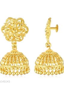 Elegant Gold Jhumka Earrings