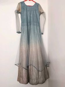 Elegant Sequined Ombre Ethnic Gown