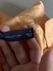 Peach Button-Up Midi Dress