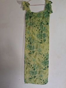 Green Floral Kurta