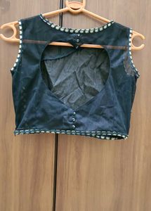 Black &amp; Gold Patterned Blouse