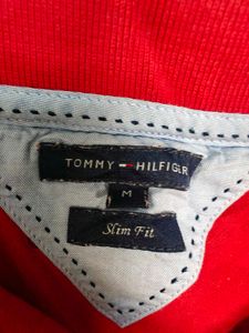 Red Tommy Hilfiger Polo Shirt