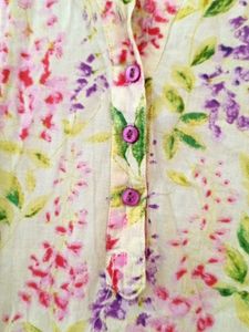 Floral Print Cotton Kurta