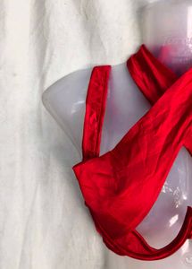 Red Halterneck Bikini Top