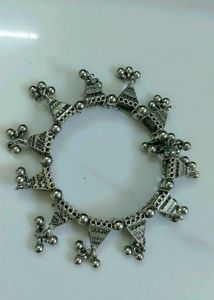 Boho Silver Anklets with Bells