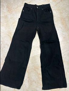 H&amp;M Black Wide Leg Jeans
